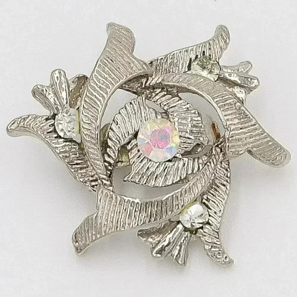 Accessories - Silver Geometric Shaped Brooch Formal Evening Brooch‎